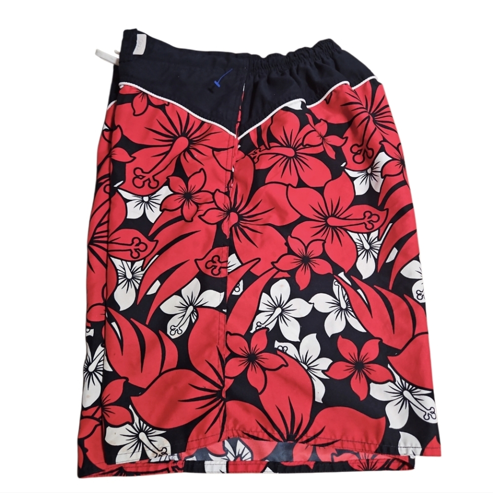 Red Floral Swim Shorts Surf Gear STIG M 4th of July Pre-owned Circular Fashion - Picture 5 of 17